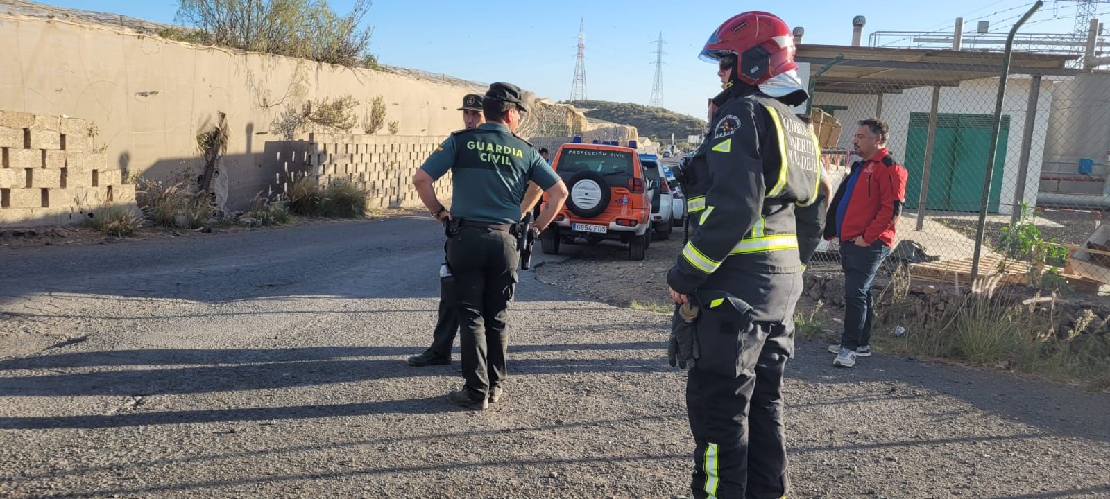 Incendio planta compostaje en Arona