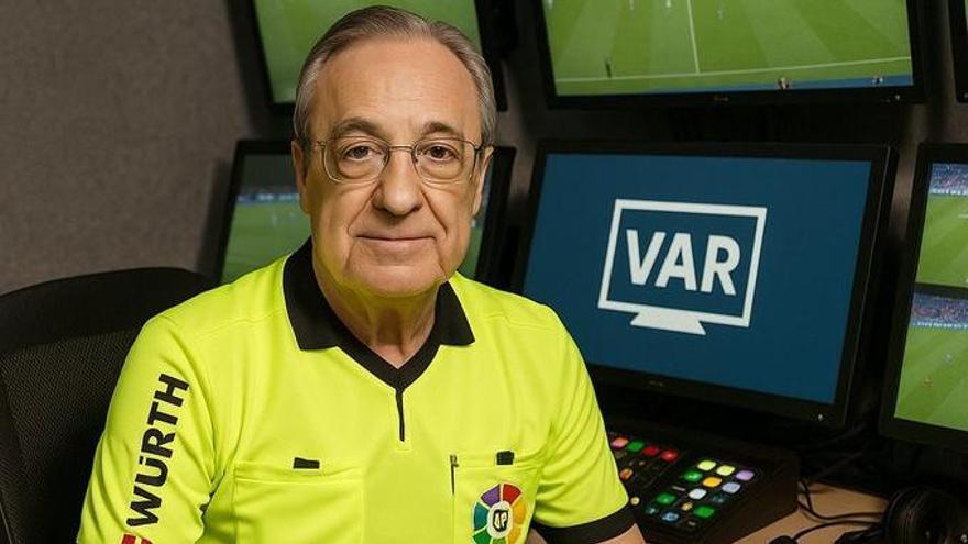 Imagen de Florentino Pérez en la sala VOR, generada por IA.