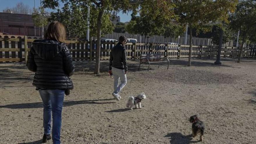 El espacio que se está habilitando en el Sector V para el esparcimiento de las mascotas.