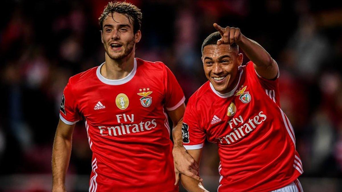 Carlos Vinícius abrió el marcador en la goleada del Benfica.