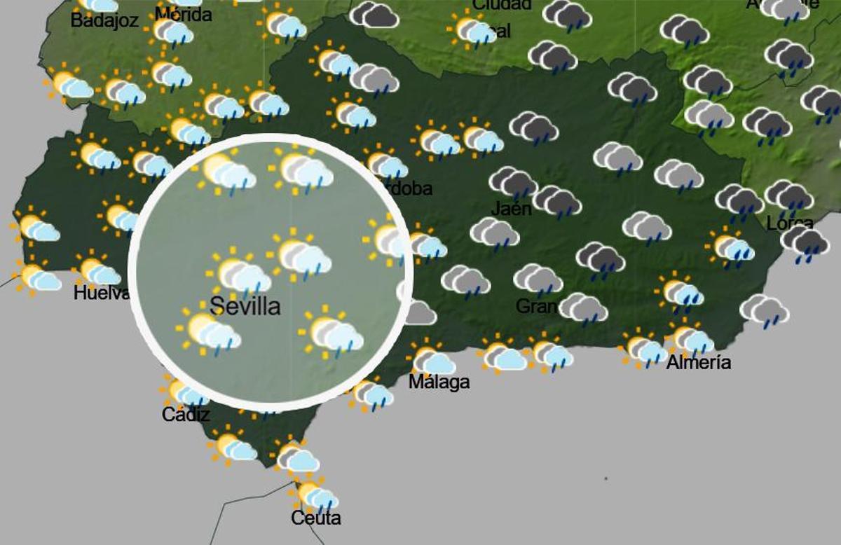 La lluvia afectará a casi todo el territorio andaluz a partir de este día de la semana