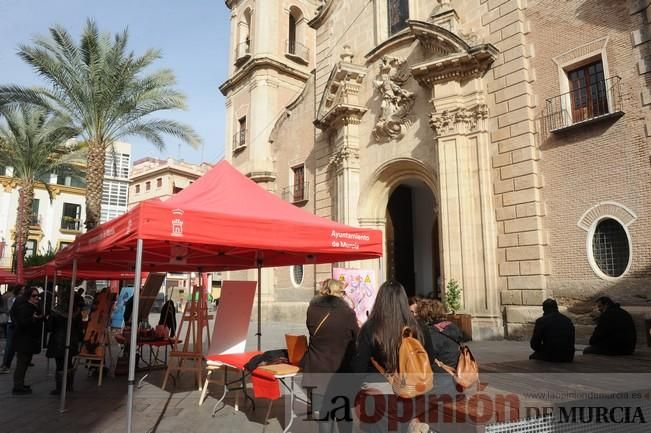 Pintores en la Plaza de Santa Eulalia