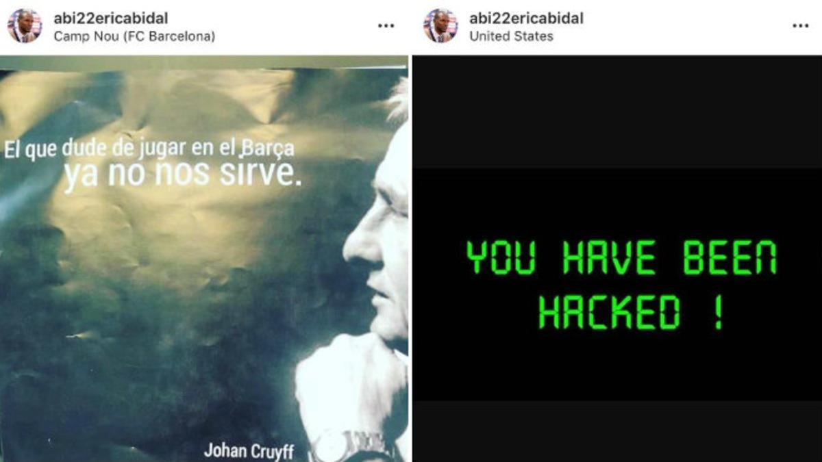 Pirateada la cuenta de Instagram de Abidal para lanzar un dardo a De Ligt