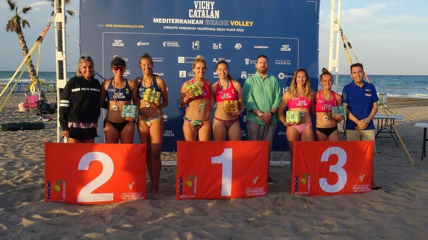 Mesa-Rangel y Bonet-Puri conquistan Canet en la 2º prueba del Circuito &#039;Vichy Catalan&#039; Mediterranean Beach Volley