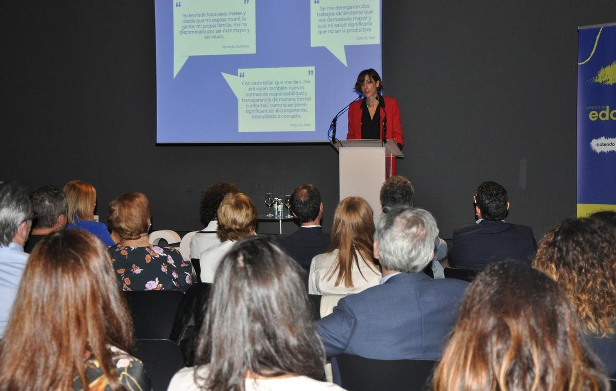 Vania de la Fuente, durante su intervención.