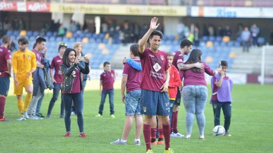 Verdú, en el último partido de liga del curso pasado. // G.S.