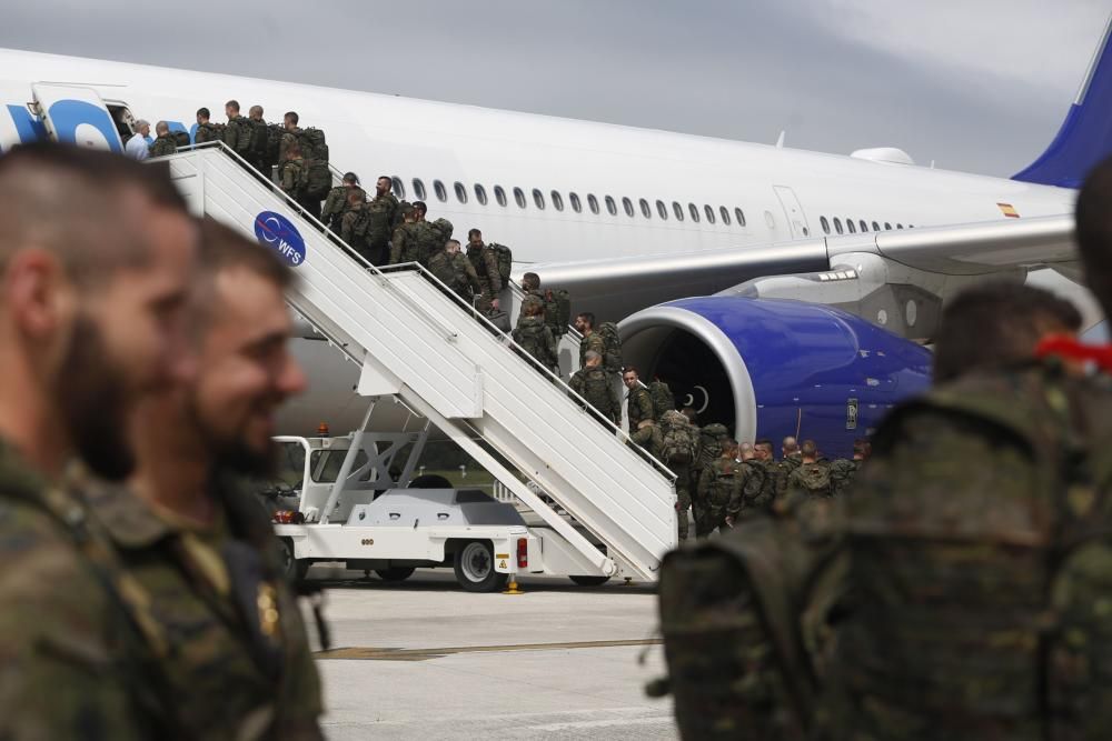 Salida de militares asturianos para Polonia