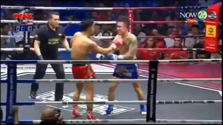 Luchador de Muay Thai noquea al árbitro