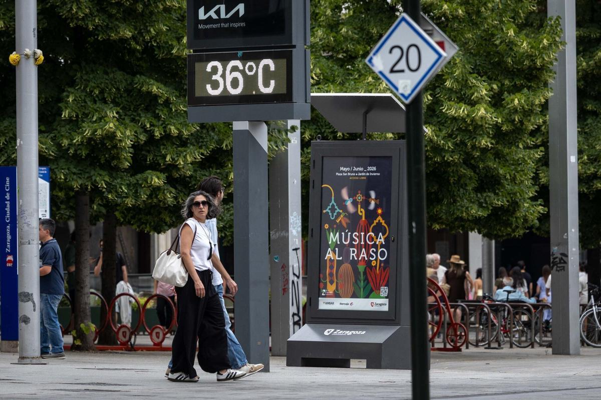 Los zaragozanos pasaron mucho calor la semana pasada