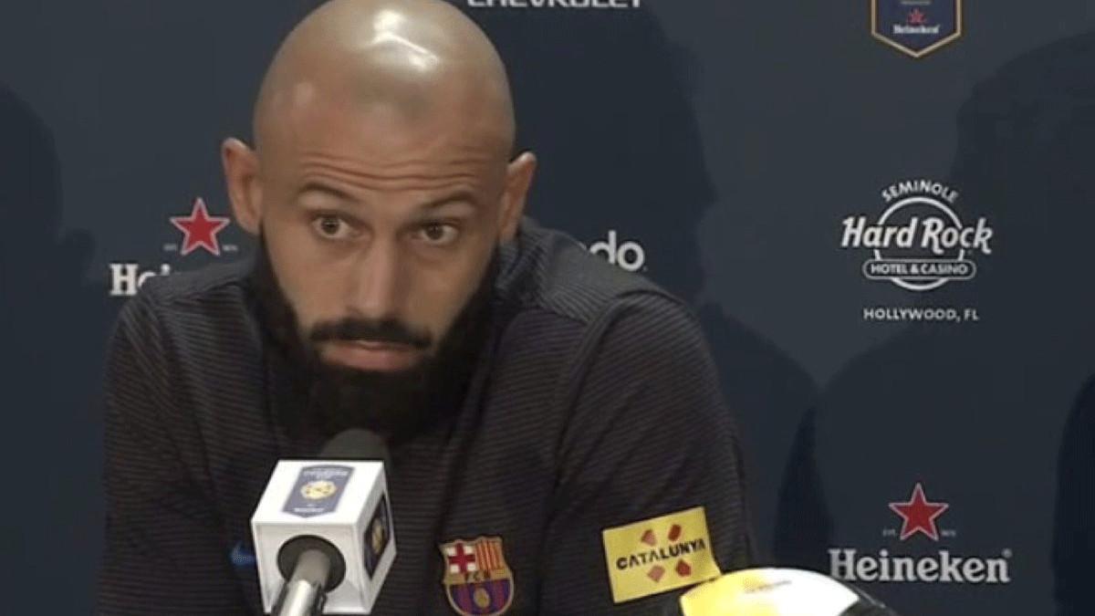 Mascherano, también con pies de plomo a la hora de hablar de Neymar