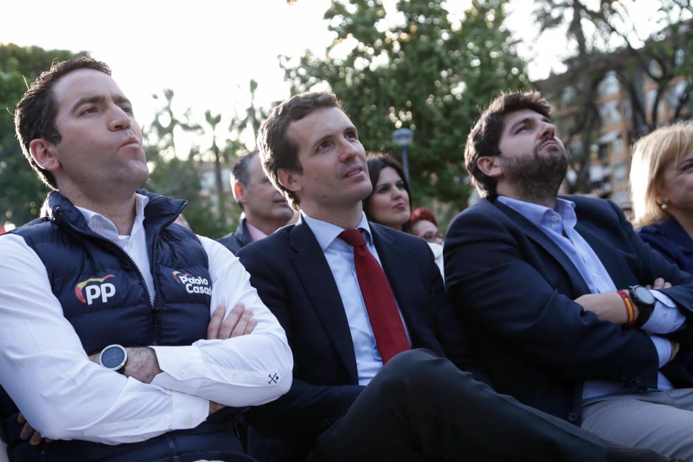 Pablo Casado visita Murcia un día antes del cierre de campaña