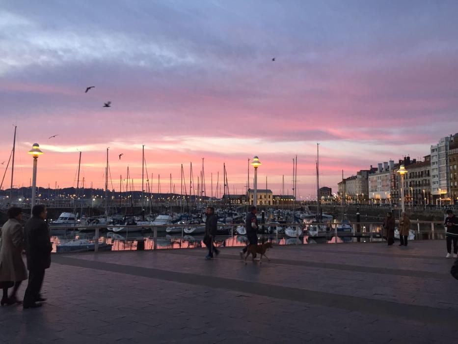 Atardecer en Gijón.