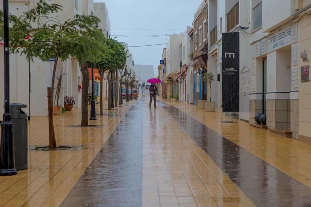Formentera no se libró de la lluvia