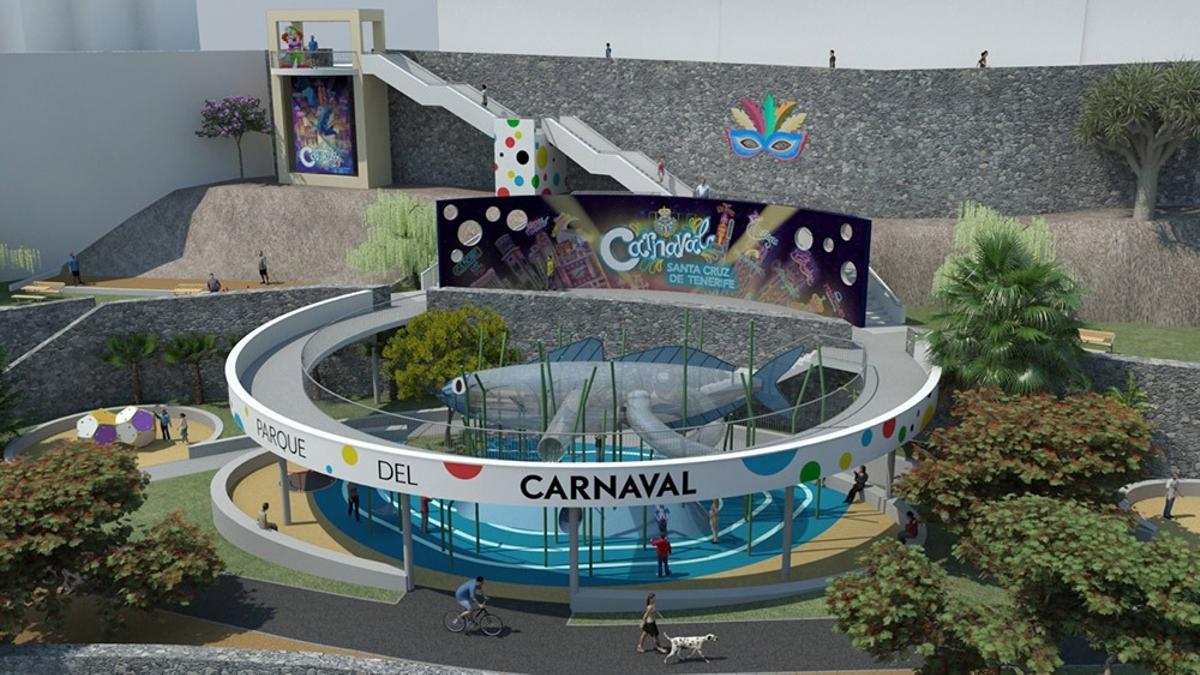 Infografía del futuro Parque del Carnaval.