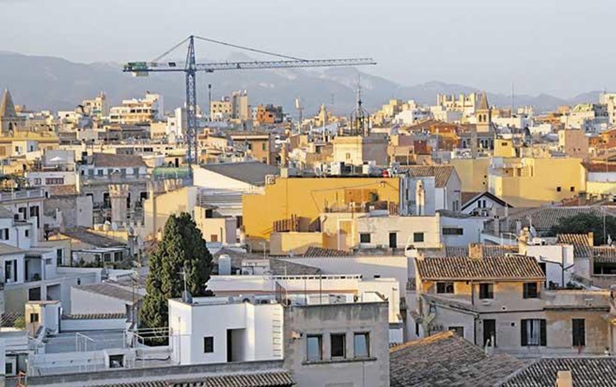Una panorámica de azoteas, en el centro de Palma.