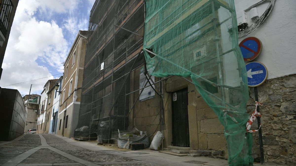 Obras en la ermita del Vaquero en Cáceres.