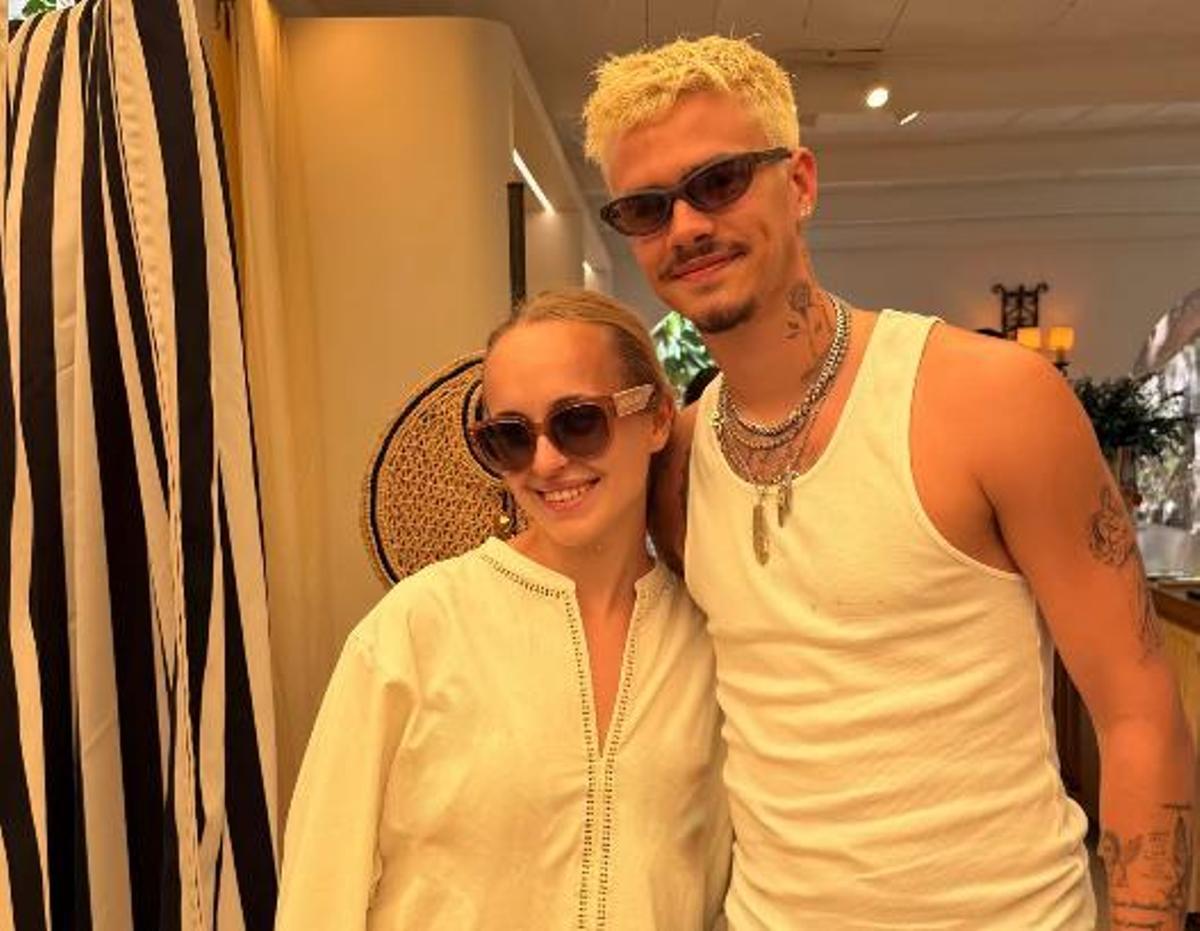 Foto con Romeo Beckham publicada en redes sociales.