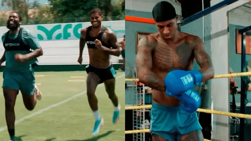 Rashford se 'machaca' en el gimnasio antes de viajar a Barcelona