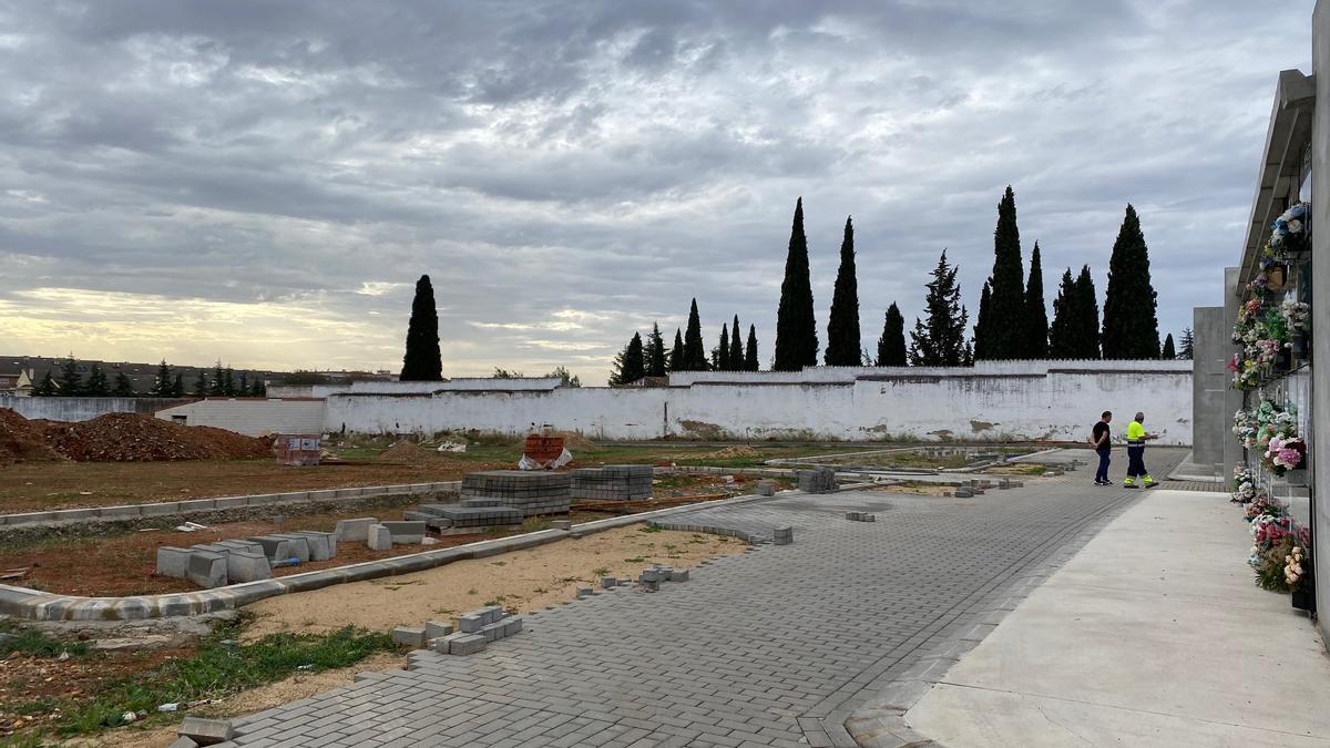 Zona nueva del cementerio municipal de Mérida.