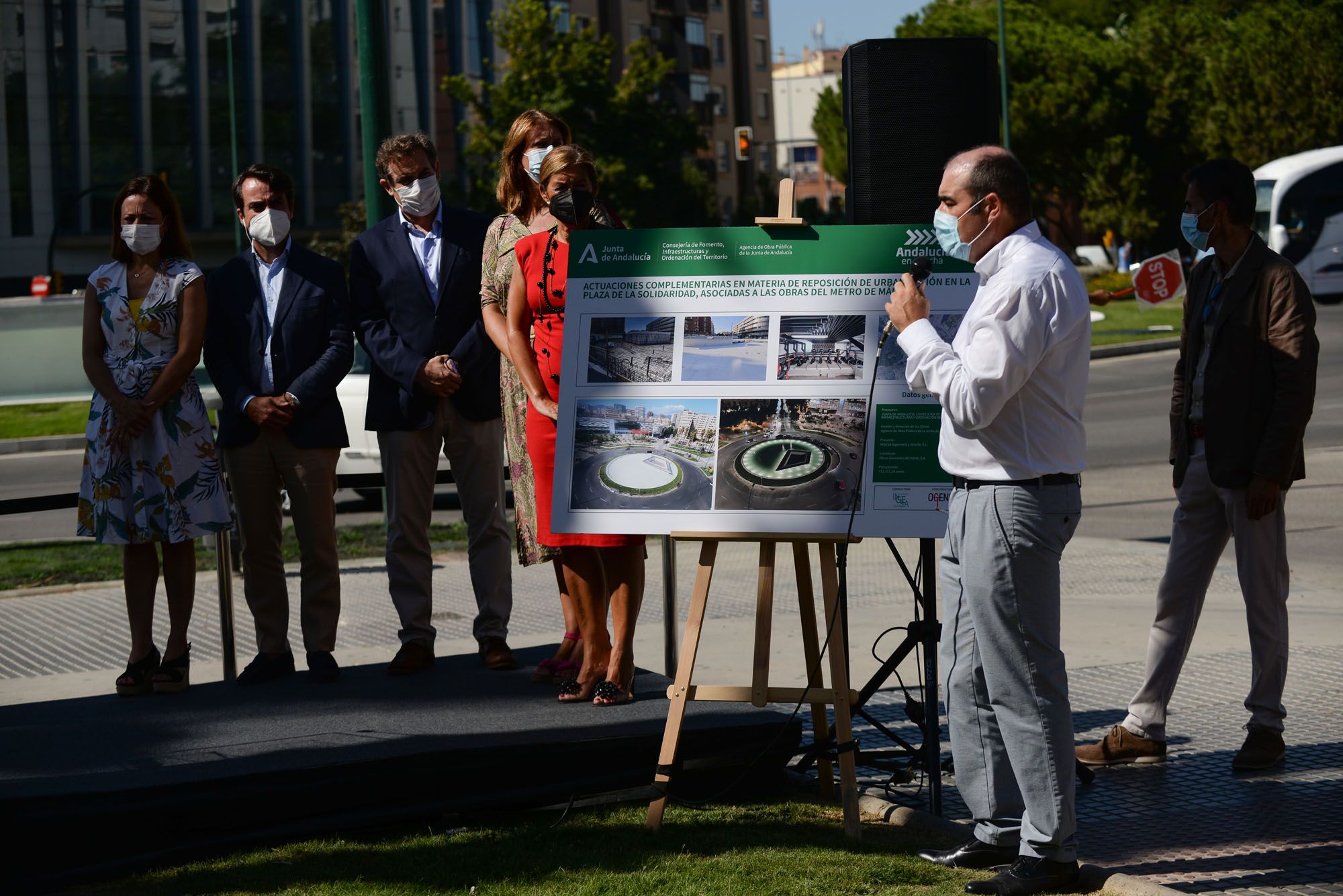 Inauguración de la nueva fuente de la plaza de la Solidaridad