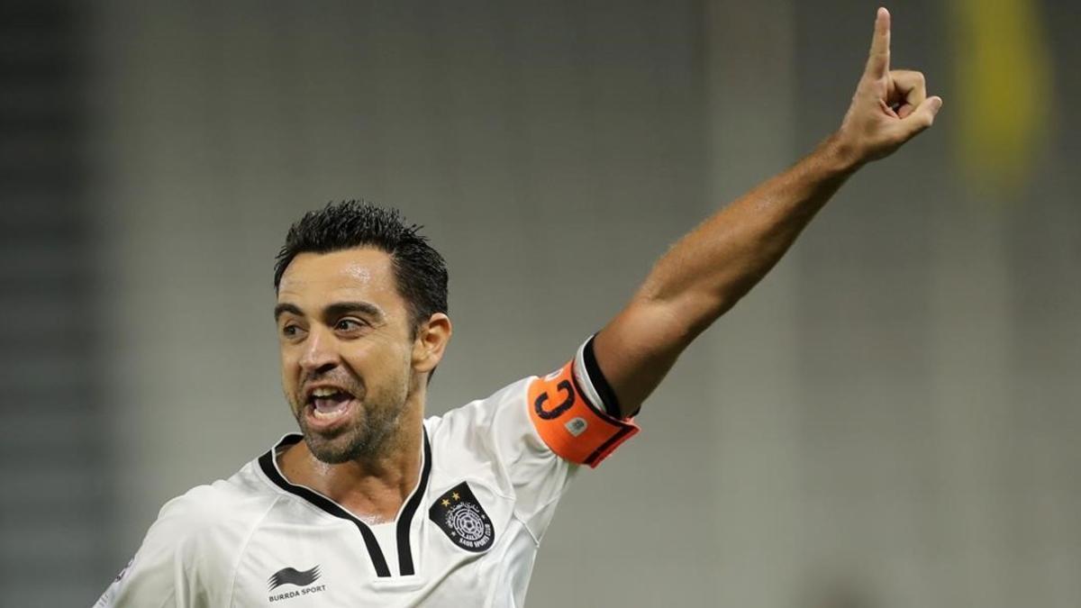 Xavi Hernández con el brazalete de capitán del Al-Sadd