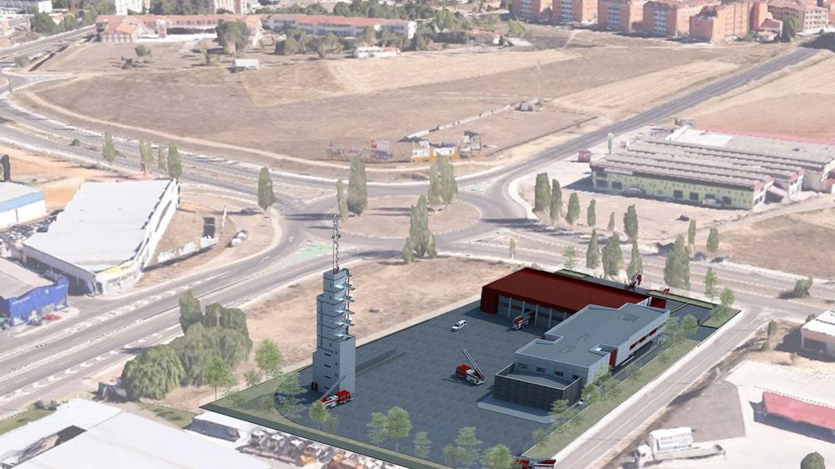 Recreación de cómo será el nuevo parque de bomberos de Zamora