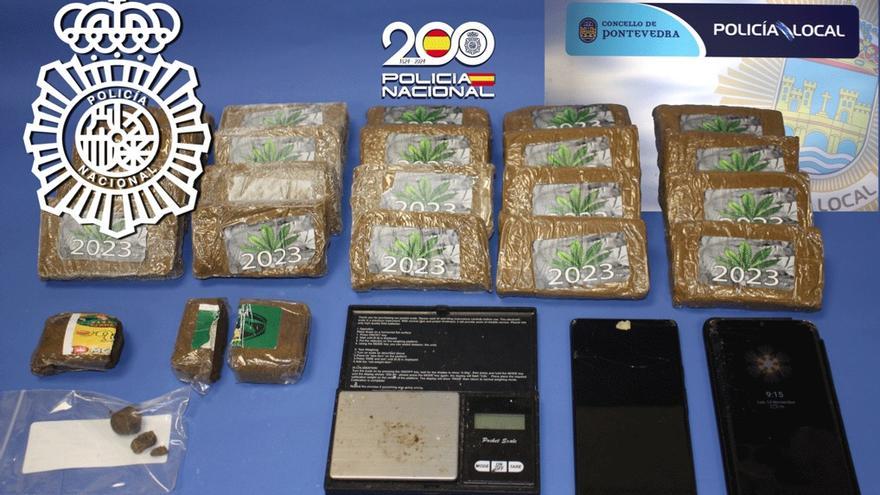 Nuevo golpe al menudeo de drogas en el centro histórico: cuatro detenidos e incautaciones de hachís y marihuana