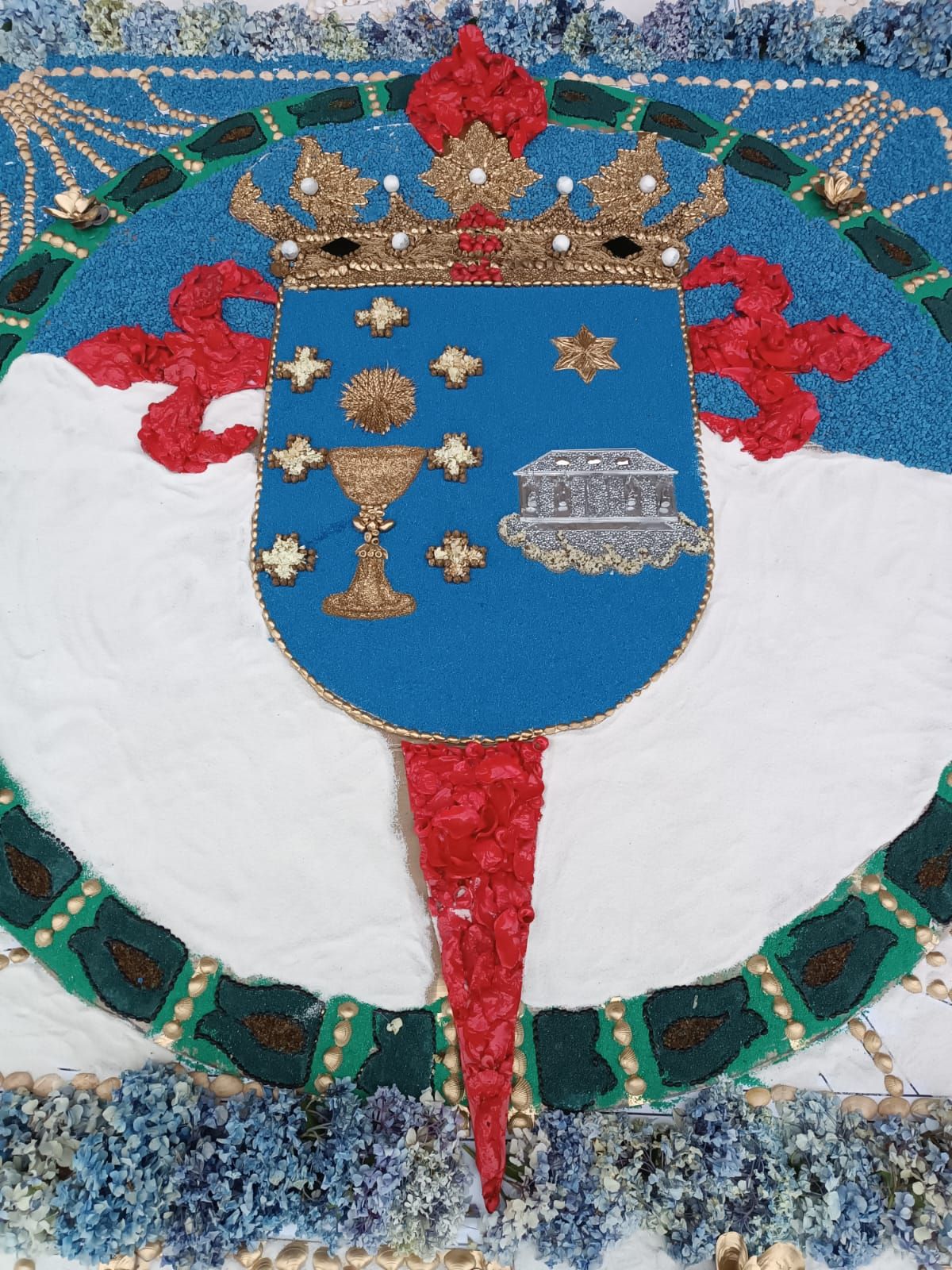 La Asociación Cultural Alfombras de Bueu en Santiago en el Día del Apóstol