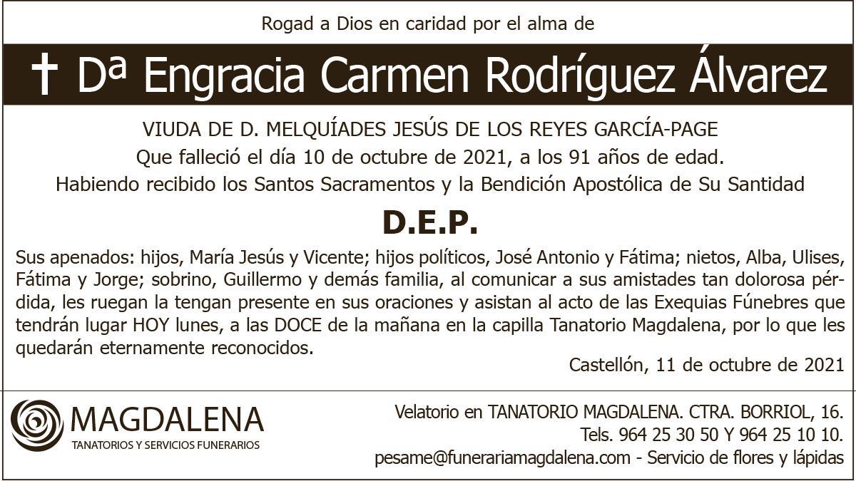 Dª Engracia Carmen Rodríguez Álvarez