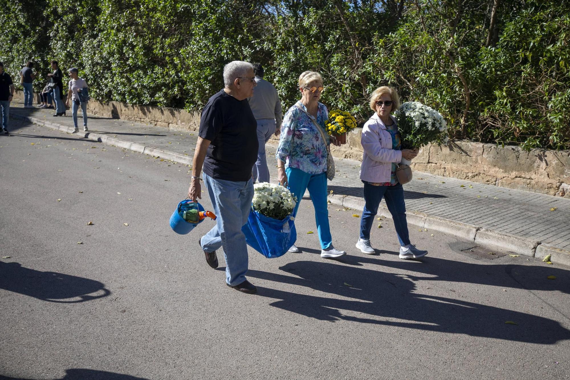 El día de Tots Sants en el cementerio de Palma