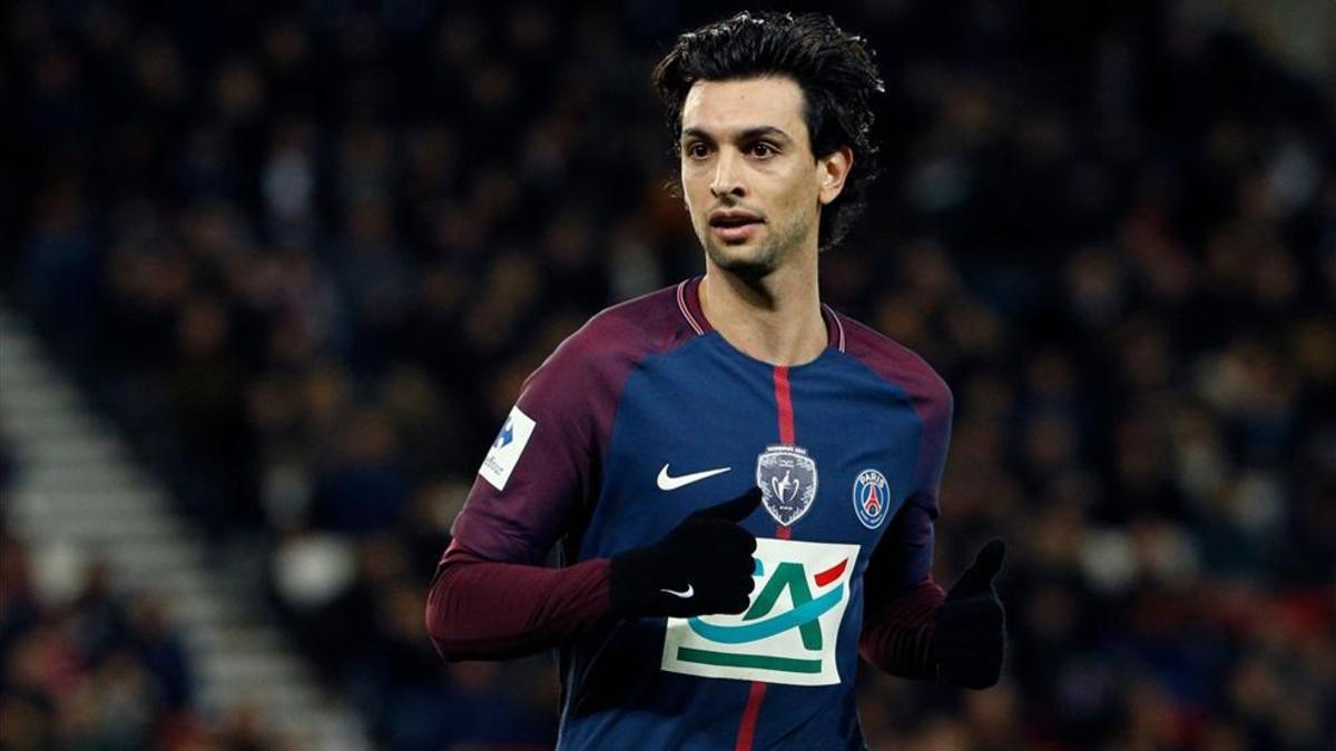 Javier Pastore disputando un partido con el Paris Saint-Germain