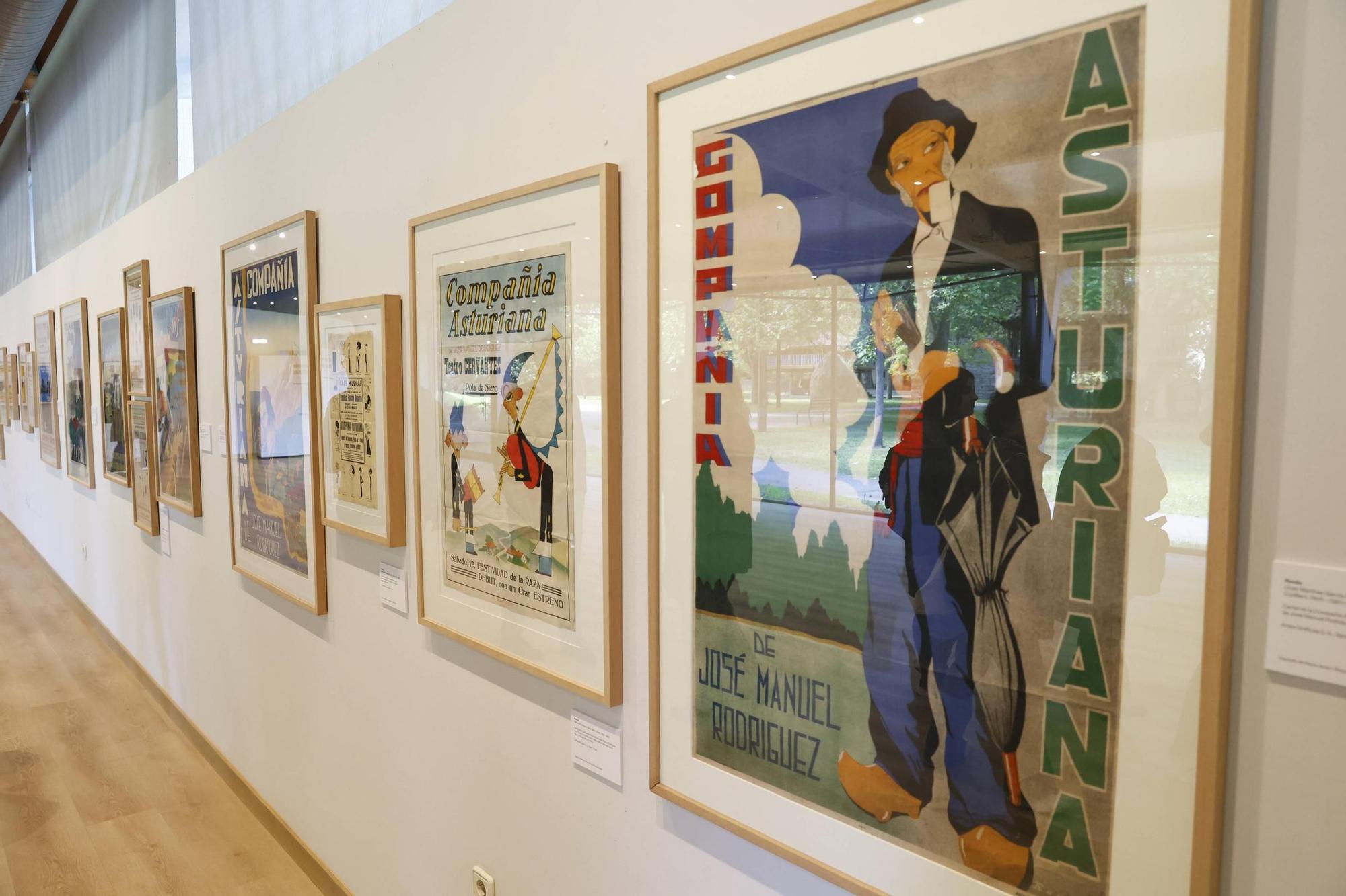 Exposición de carteles de teatro asturiano en el Muséu del Pueblu d'Asturies