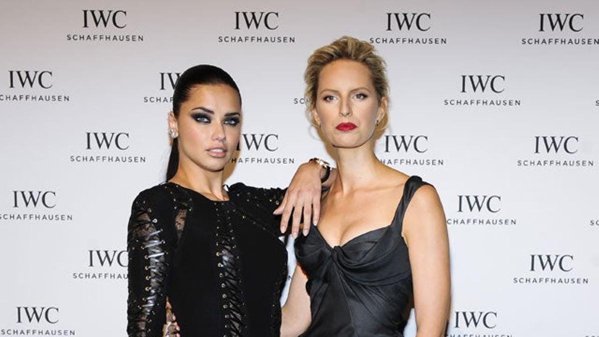 Adriana Lima y Karolina Kurkova en la fiesta organizada por IWC