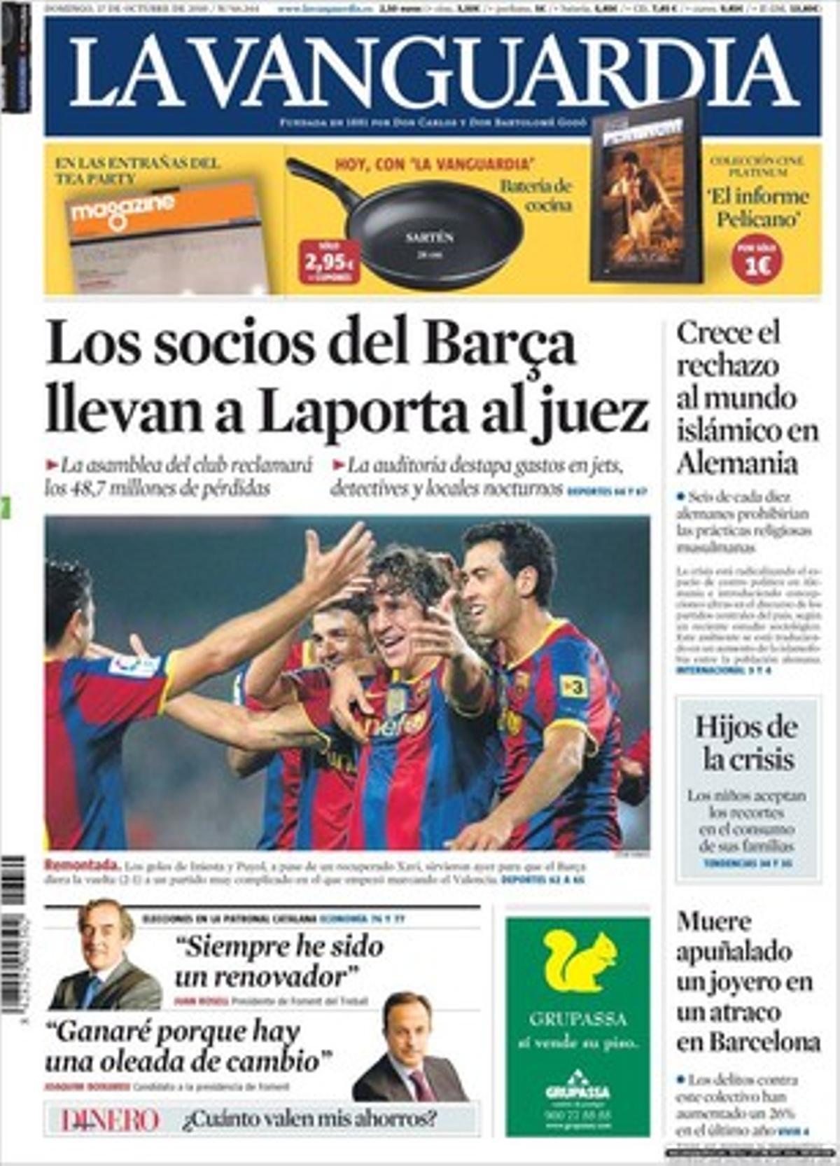 ’La Vanguardia’, 17/10/2010.