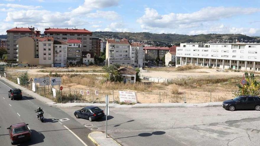 Ámbito de actuación, en el entorno del campus universitario, en el que se han suspendido los trabajos de urbanización. // Jesús Regal