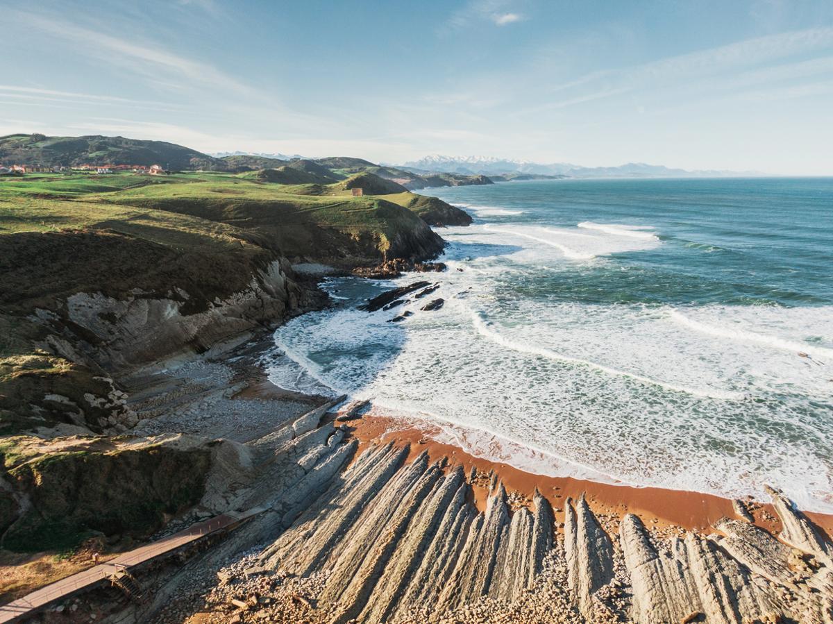 Playas bañadas por el Cantábrico.