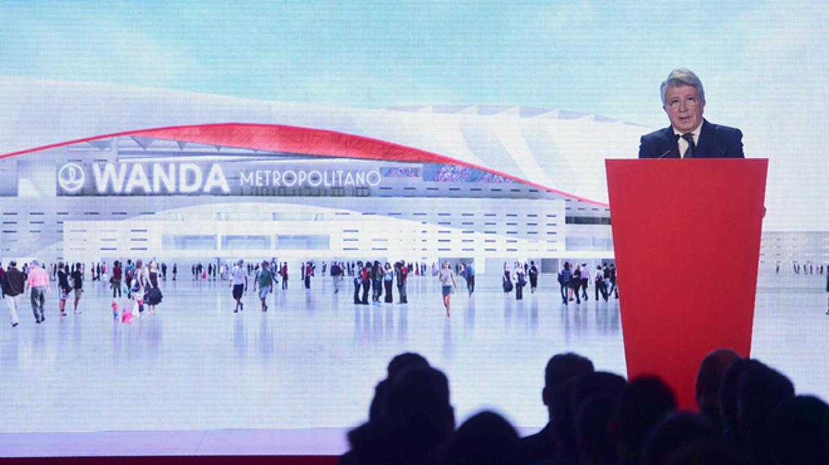 Wanda Metropolitano, el  nuevo nombre del estadio del Atlético de Madrid.