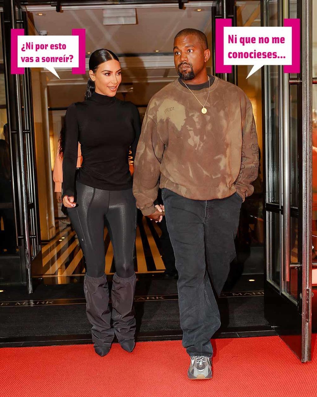 Kim kardashian y Kanye West juntos en un restaurante
