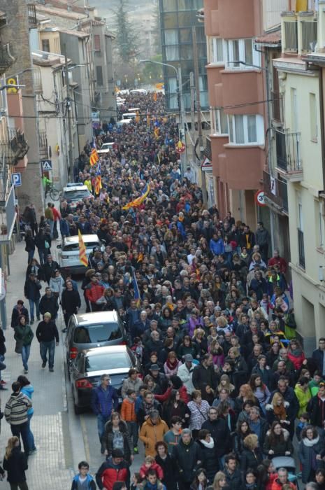 Berga omple els carrers amb una de les mobilitzaci