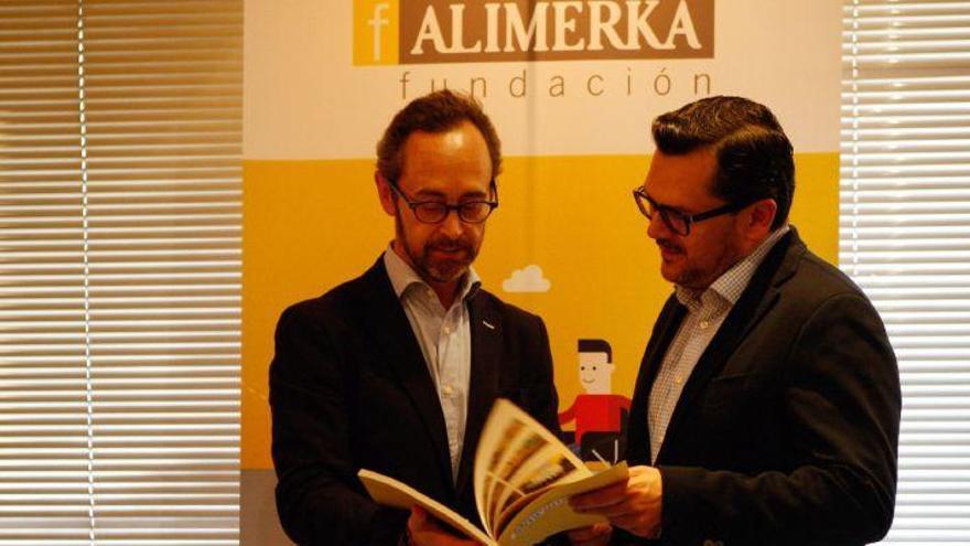 Antonio Blanco, responsable de la Fundación y Dámaso Carrasco supervisor de Alimerka en Zamora