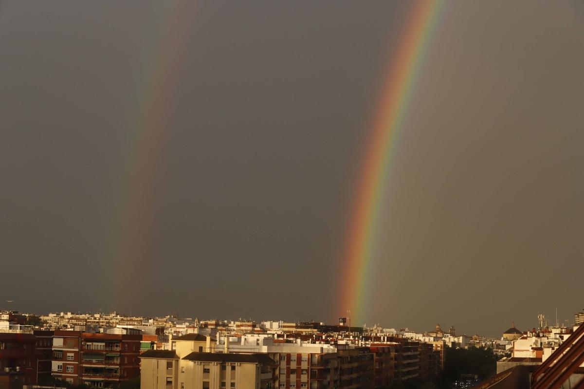 El espectacular doble arcoiris que ha cruzado Córdoba