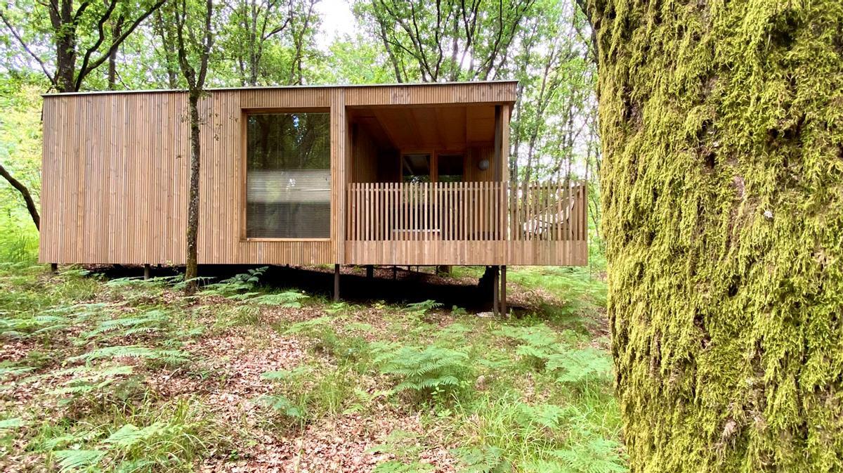 Una de las cabañas de María Manuela Enoturismo, en Boqueixón