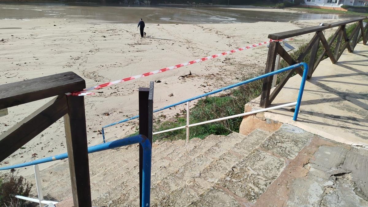 Los efectos de la borrasca en las playas de Manacor