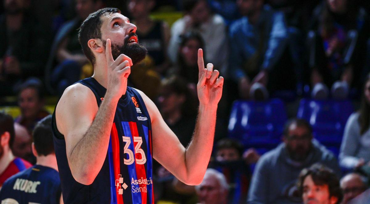 Mirotic reza por que pueda levantar la Euroliga en su tercer año de azulgrana