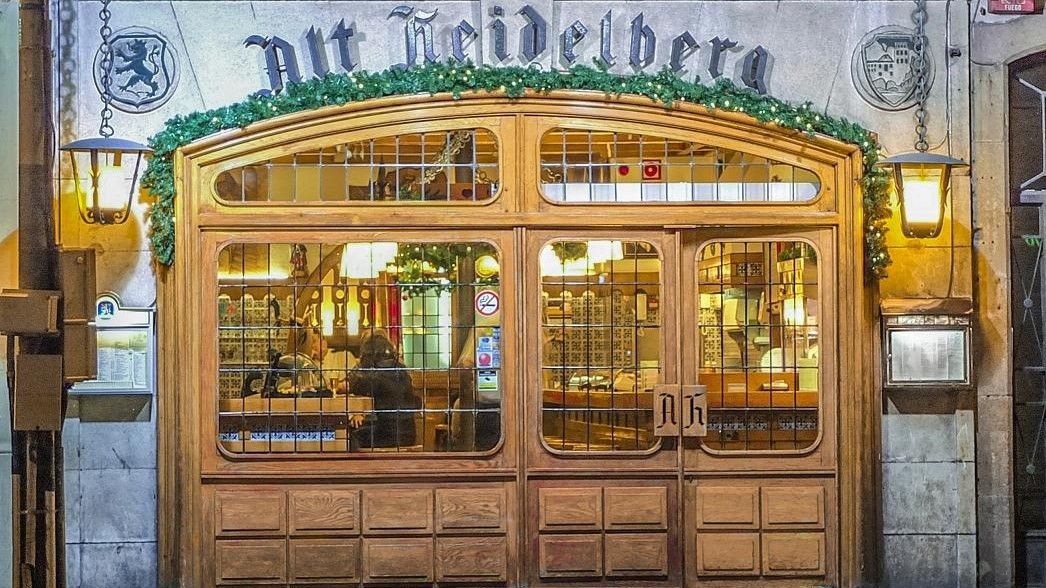 La fachada de la cervecería Alt Heidelberg.