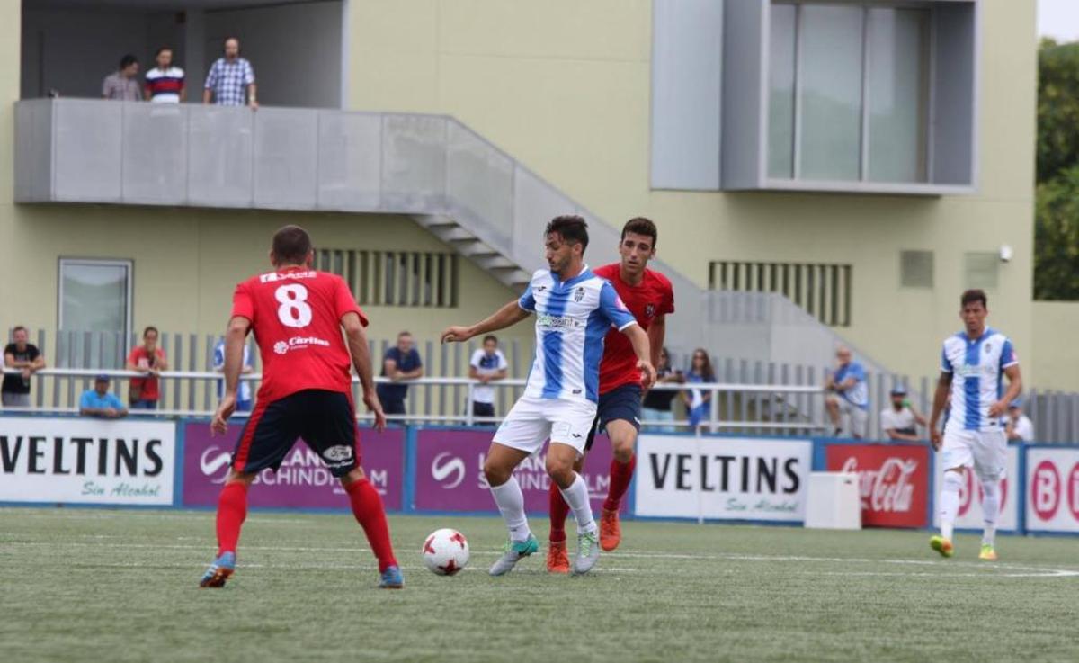 Borja, durante un partido en Son Malferit