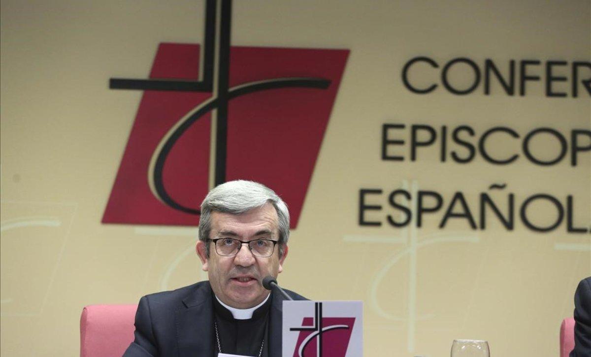 Luis Argüello, secretario general de la Conferencia Episcopal Española, hoy en Madrid.