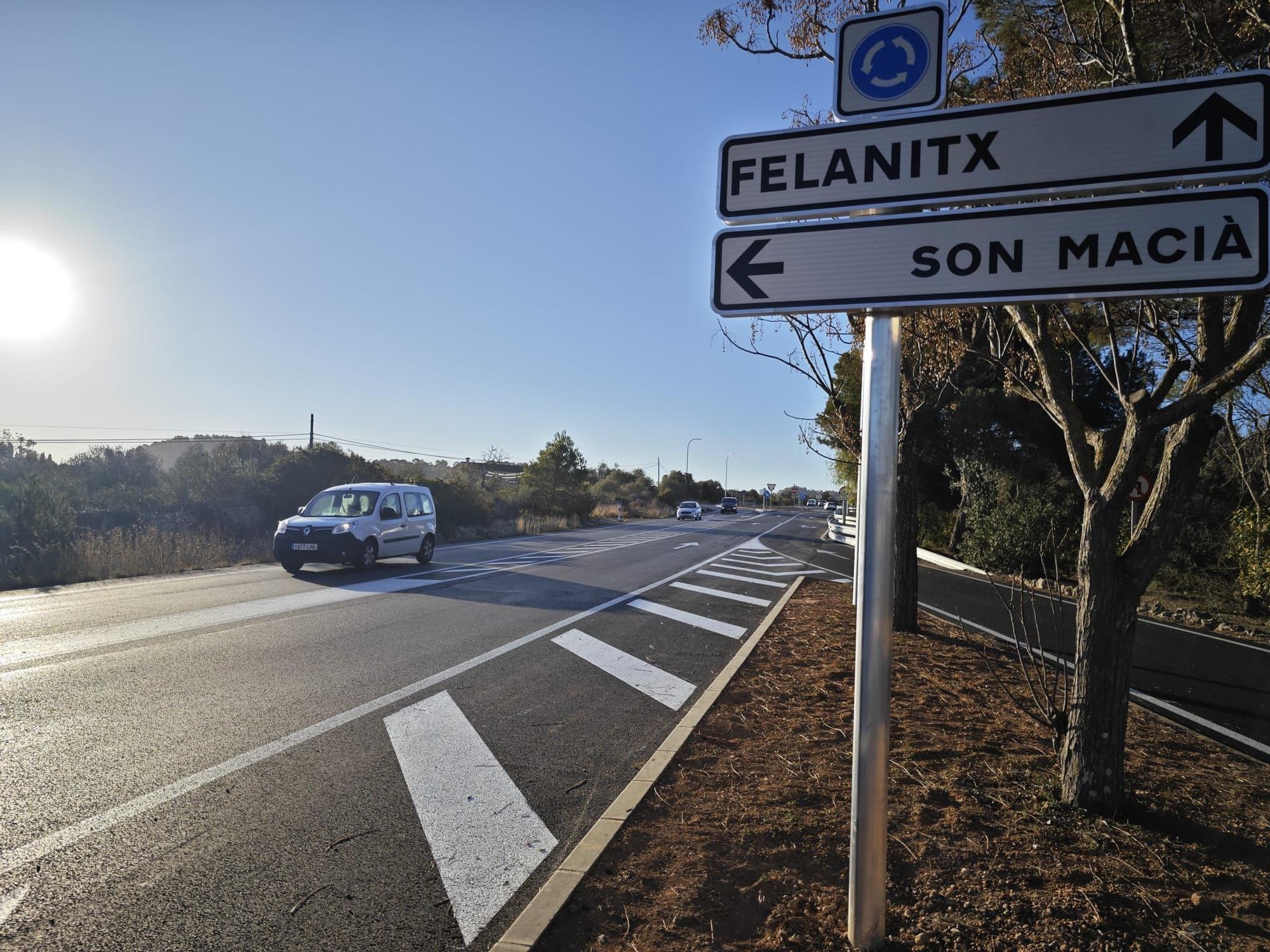 Fotos | La reforma de la carretera Manacor-Felanitx, en imágenes