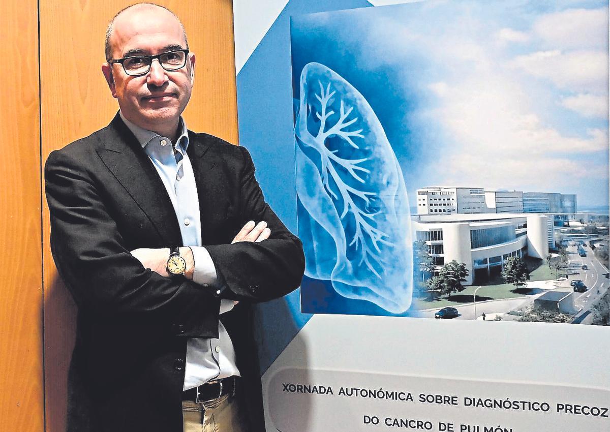 Luis Miguel Seijo Maceiras, ayer en el Hospital Montecelo de Pontevedra.