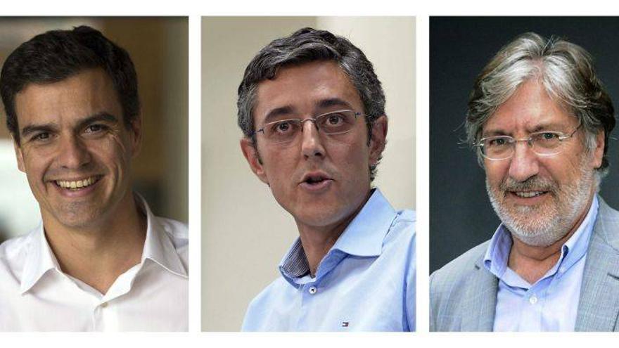 Sánchez, Madina y Pérez Tapias, candidatos oficiales a la secretaría general